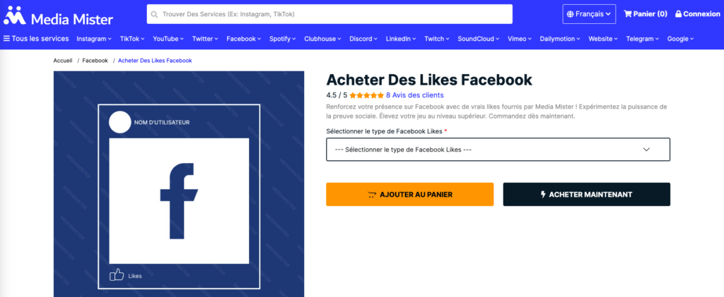 gagner des followers facebook avec media mister