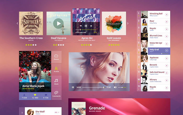 Funky Tunes UI Kit