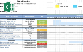 comment créer un rétro planning sur excel