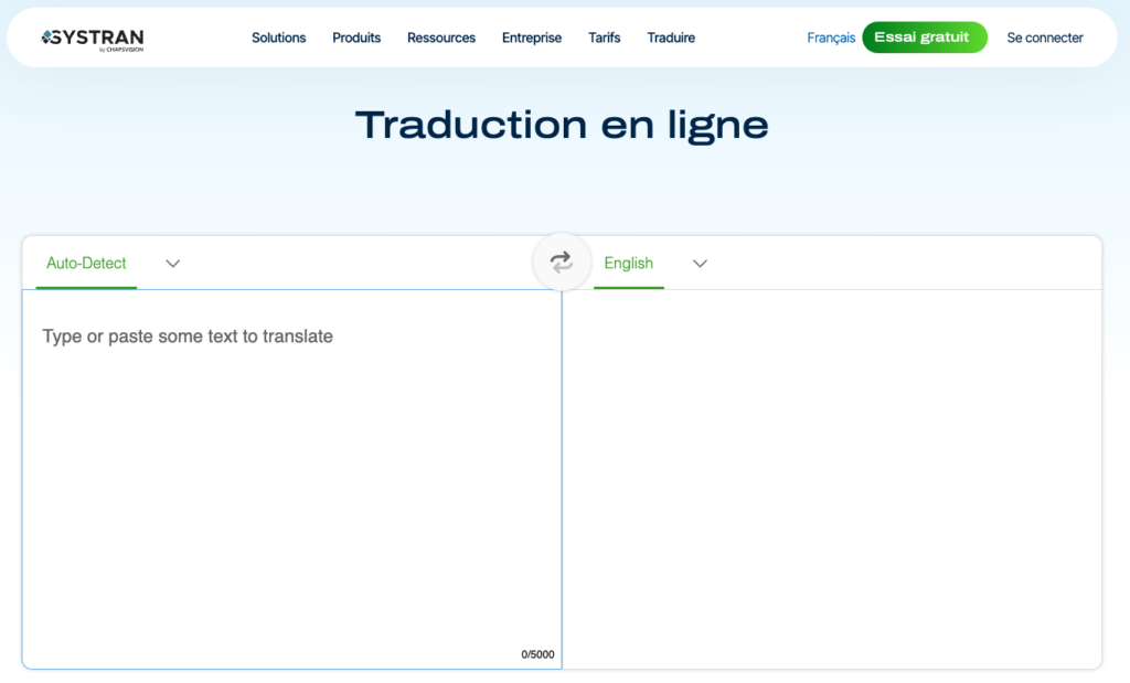 Logiciel de traduction en ligne gratuit Systran