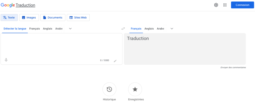 Outil de traduction en ligne gratuit Google Translate