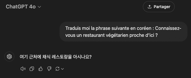 La traduction gratuite est possible avec l'outil ChatGPT