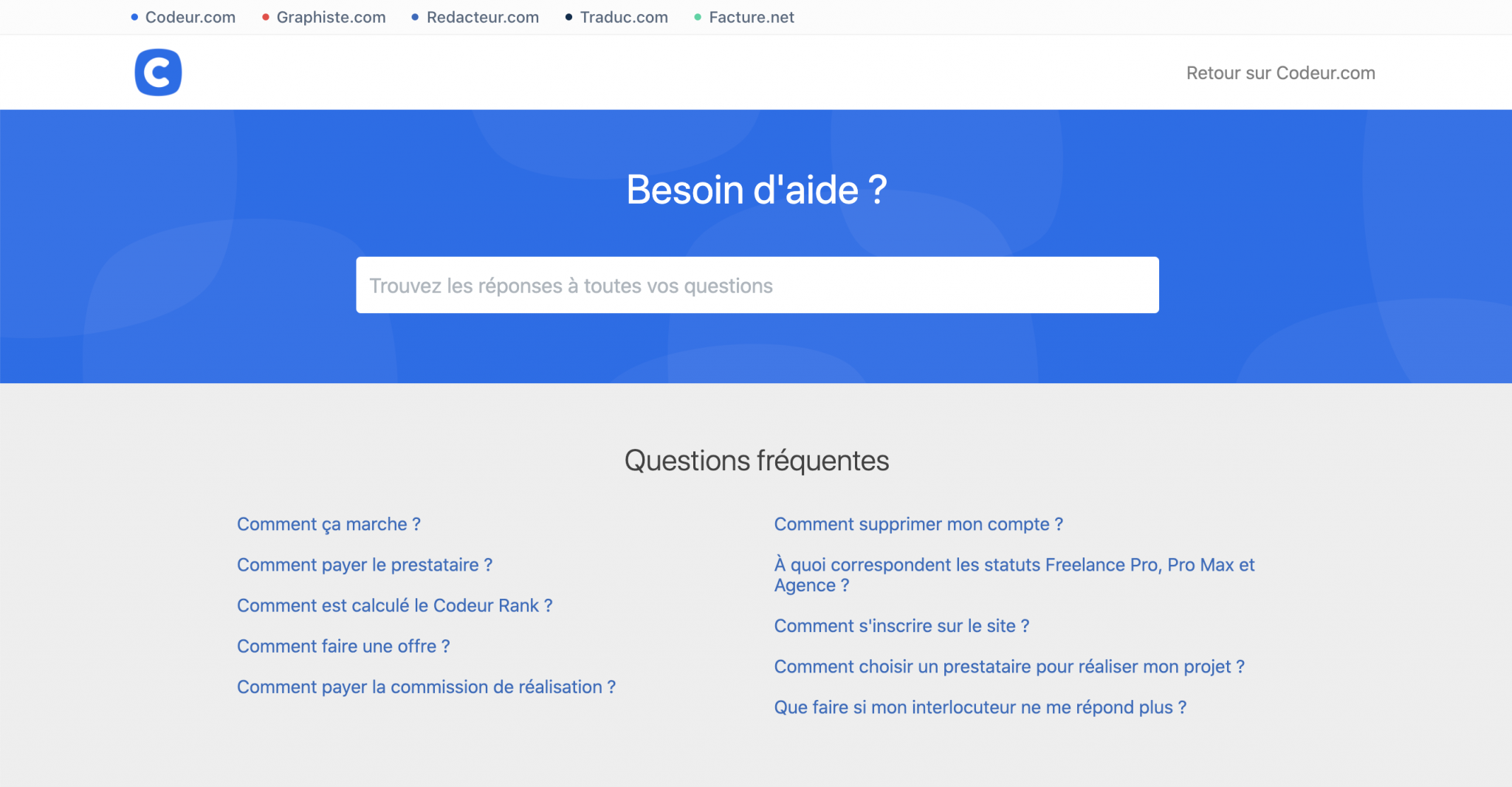 faq site internet exemple