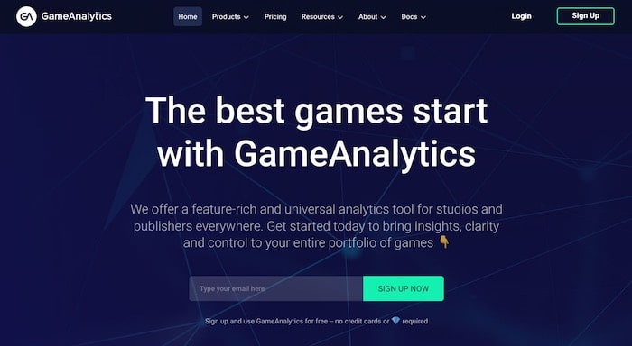 GameAnalytics statistical analysis tool for mobile games applications