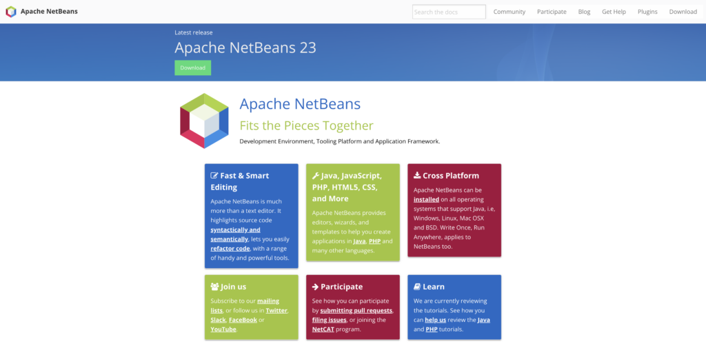 Editeur de code Apache Netbeans