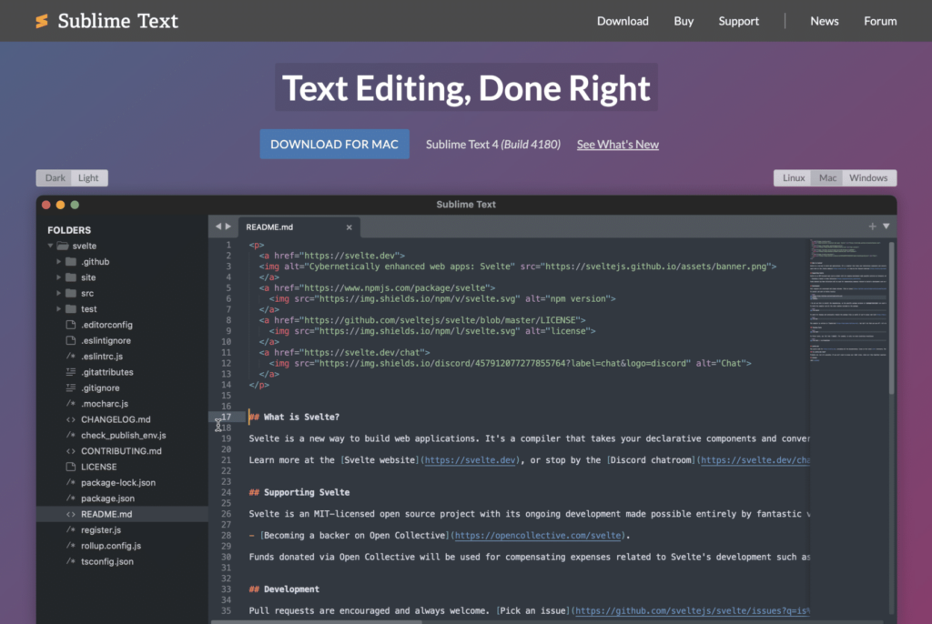 Editeur de code gratuit Sublime Text