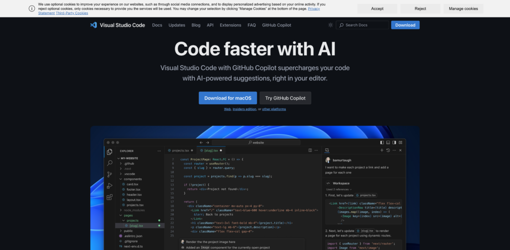 Editeur de code Visual Studio Code