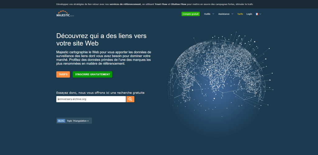 Majestic : une alternative semrush pour le maillage
