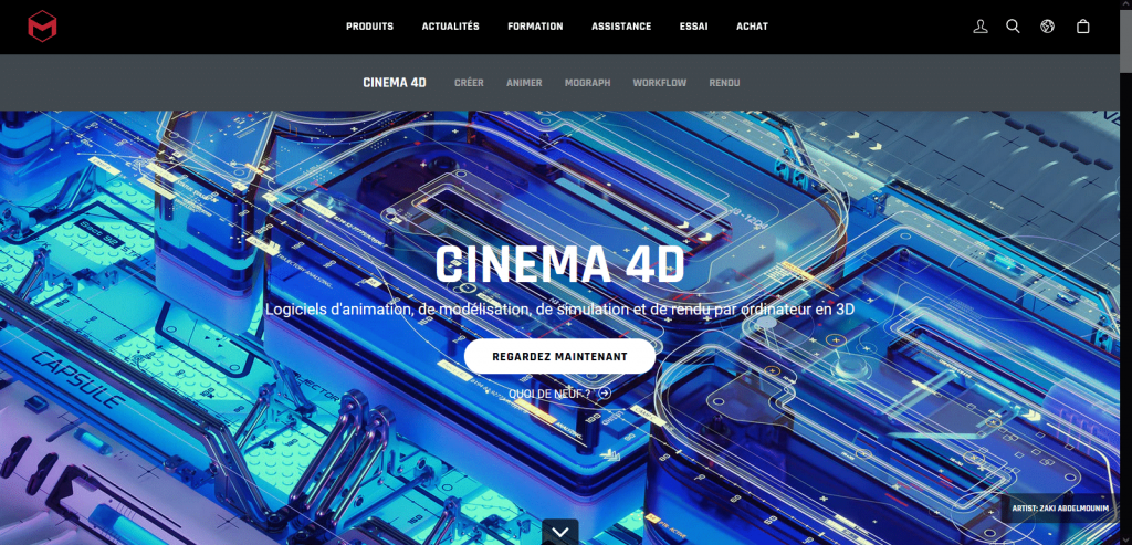 motion design logiciel Cinema 4D