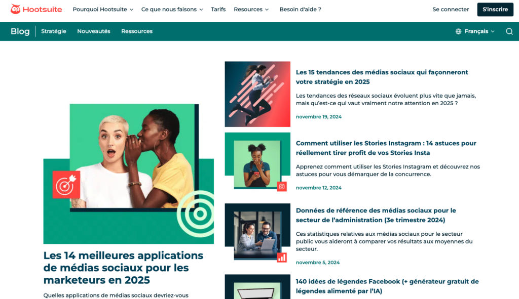 Le blog de Hootsuite