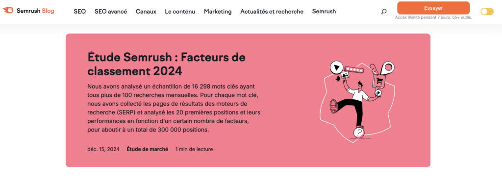 Le blog de semrush