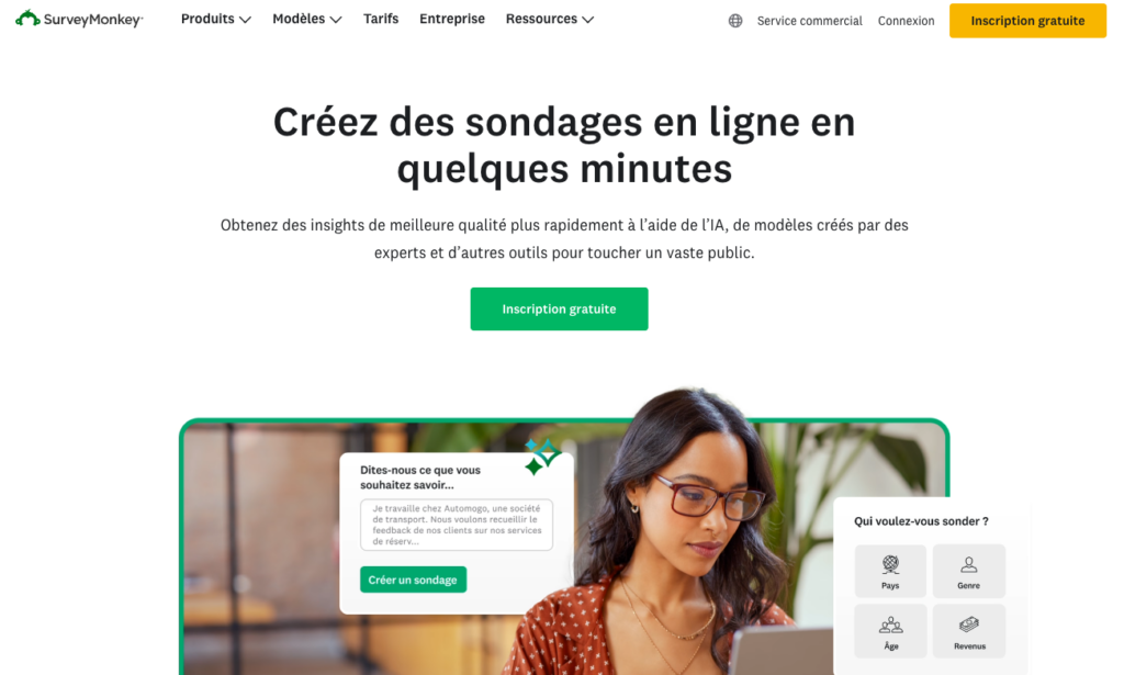 Créer un buyer persona avec SurveyMonkey