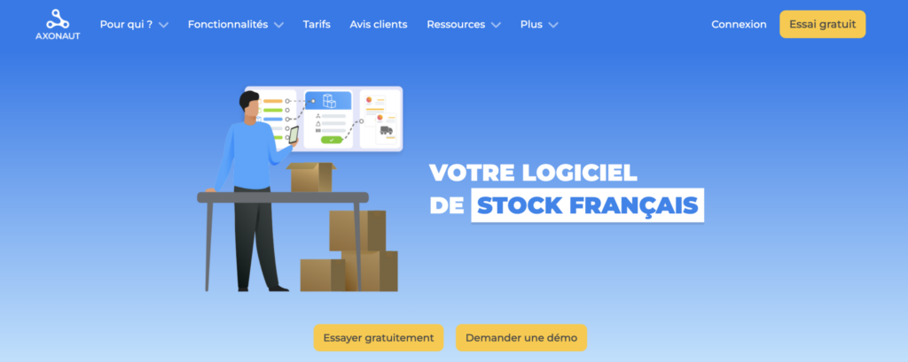 Logiciel de gestion de stock d'Axonaut