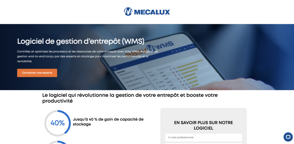 Logiciel de gestion d'entrepôt Mecalux