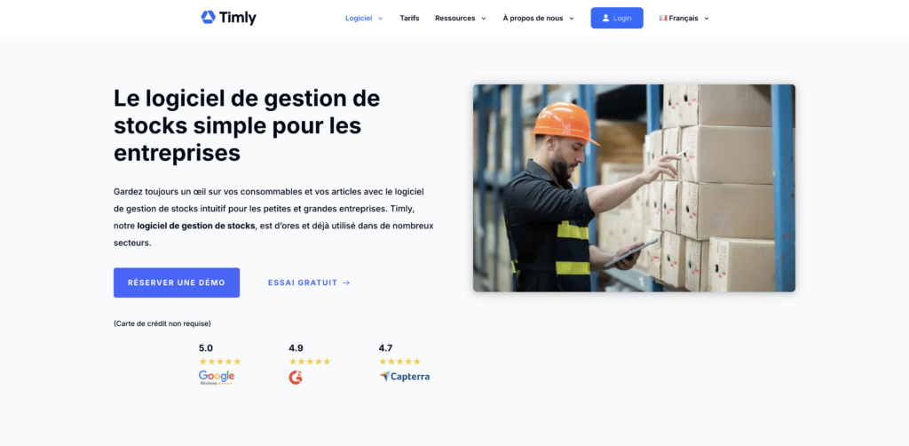 Logiciel de gestion de stock Timly