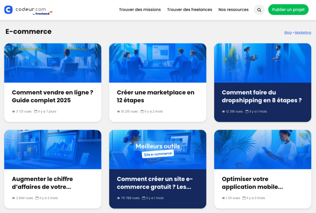 blog e-commerce codeur.com