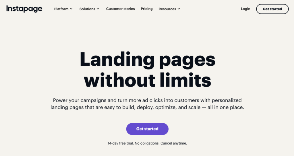 outil creer landing page instapage