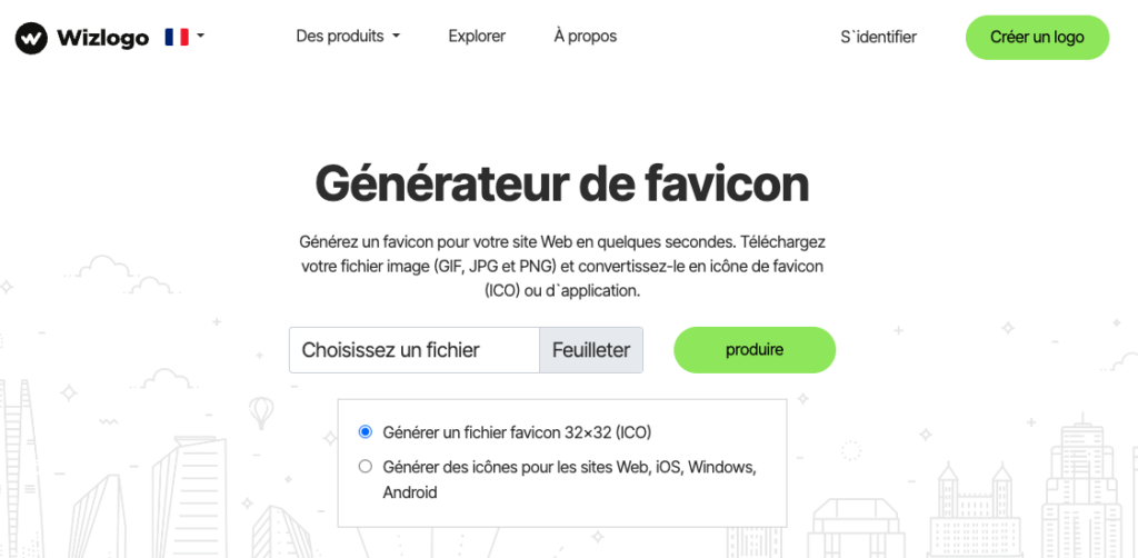 Générateur de favicon Wizlogo