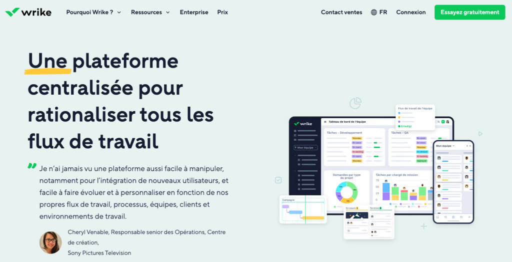 Wrike outil gestion de projet