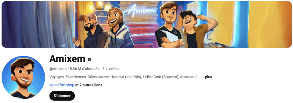 Amixem, le neuvième plus gros YouTuber français