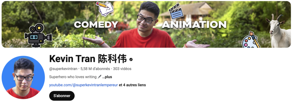 Kévin Tran, le dix-septième plus gros YouTuber français