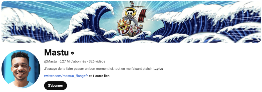 Mastu, le seizième plus gros YouTuber français