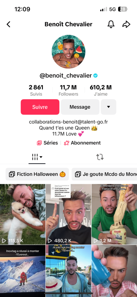 Tiktok de Benoit Chevalier