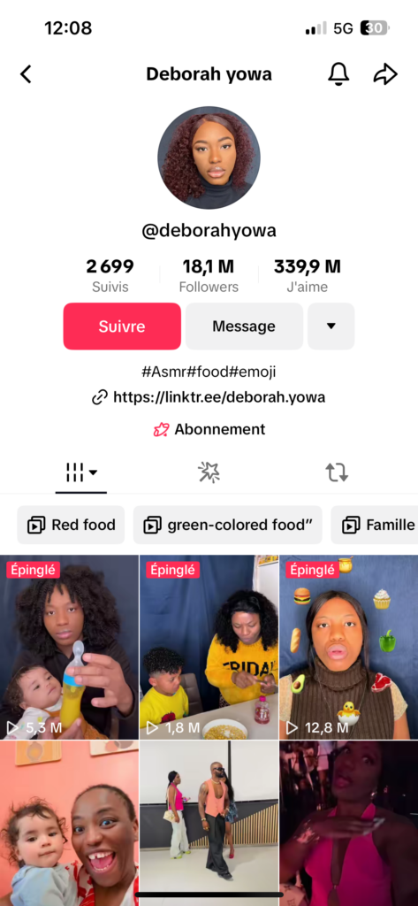 Tiktok de Deborah Yowa