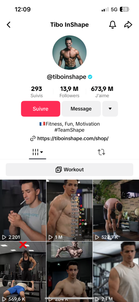 Tiktok de Tiboinshape