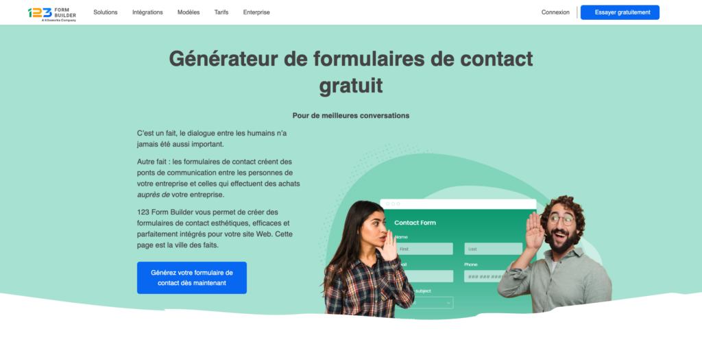 Formulaire en ligne 123FormBuilder