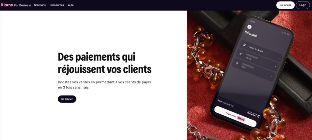 Solution de paiement en ligne Klarna