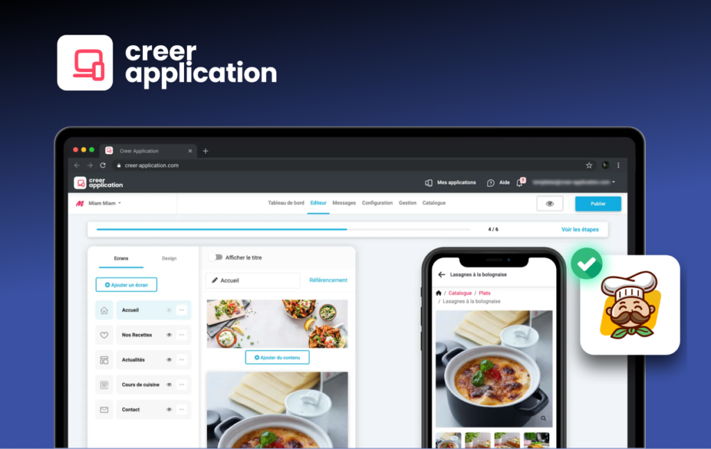 editeur creer application mobile