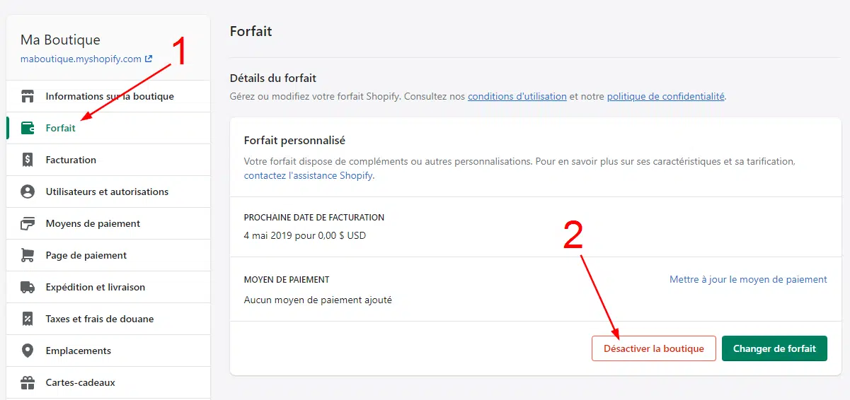 Comment supprimer un site Shopify Codeur Tuto